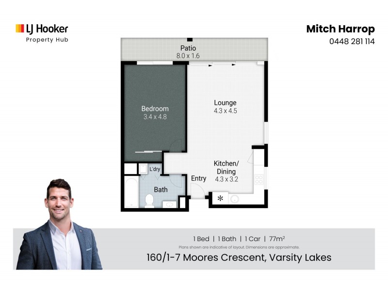 160/1-7 Moores Crescent, Varsity Lakes QLD 4227 Floorplan