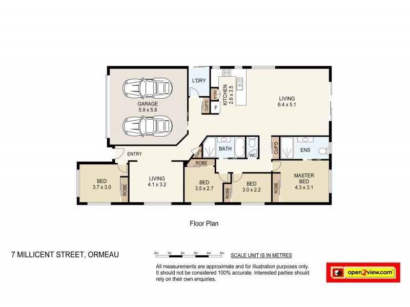 7 Millicent Street, Ormeau QLD 4208 Floorplan