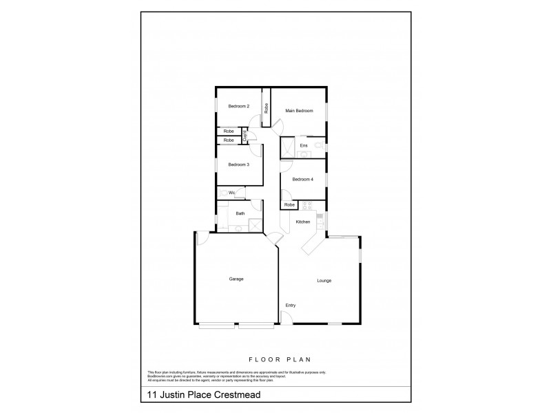 11 Justin Place, Crestmead QLD 4132 Floorplan
