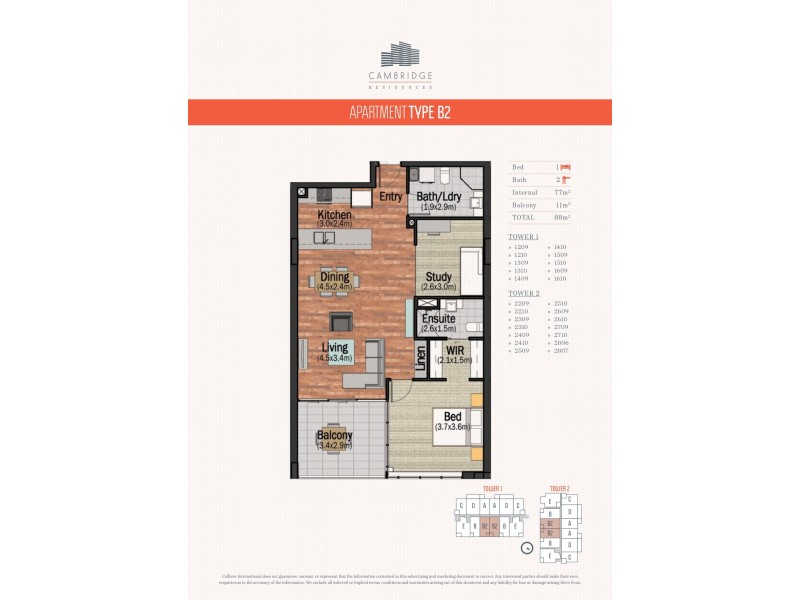 2310/42 Laver Drive, Robina QLD 4226 Floorplan