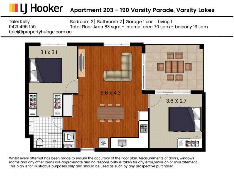 203/190 Varsity Parade, Varsity Lakes QLD 4227 Floorplan