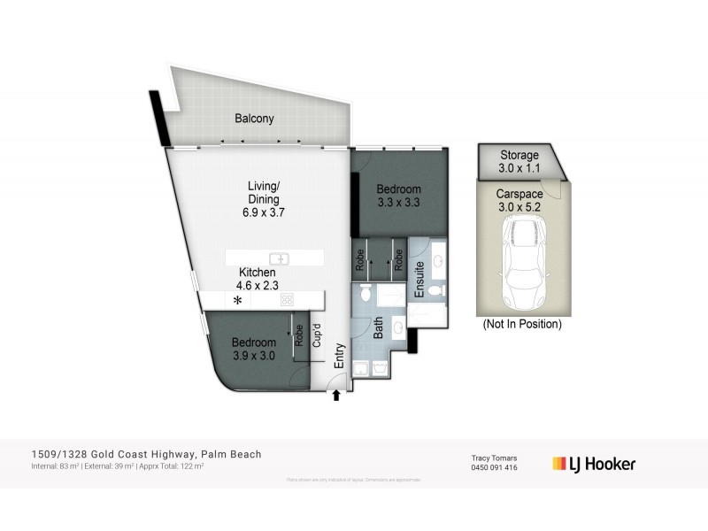 1509/1328 Gold Coast Highway, Palm Beach QLD 4221 Floorplan