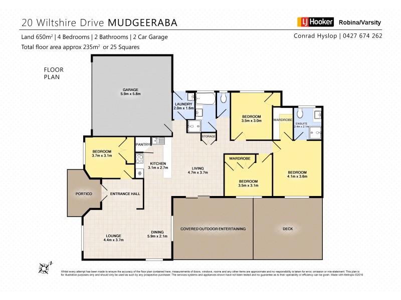 20 Wiltshire Drive, Mudgeeraba QLD 4213 Floorplan