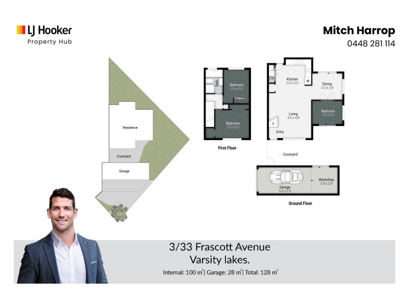 3/33 Frascott Avenue, Varsity Lakes QLD 4227 Floorplan