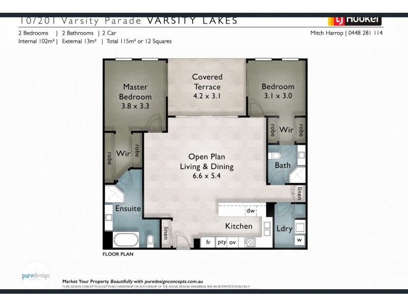 10/201 Varsity Parade, Varsity Lakes QLD 4227 Floorplan
