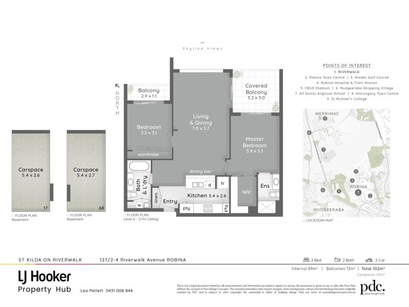 127/2-4 Riverwalk Avenue, Robina QLD 4226 Floorplan