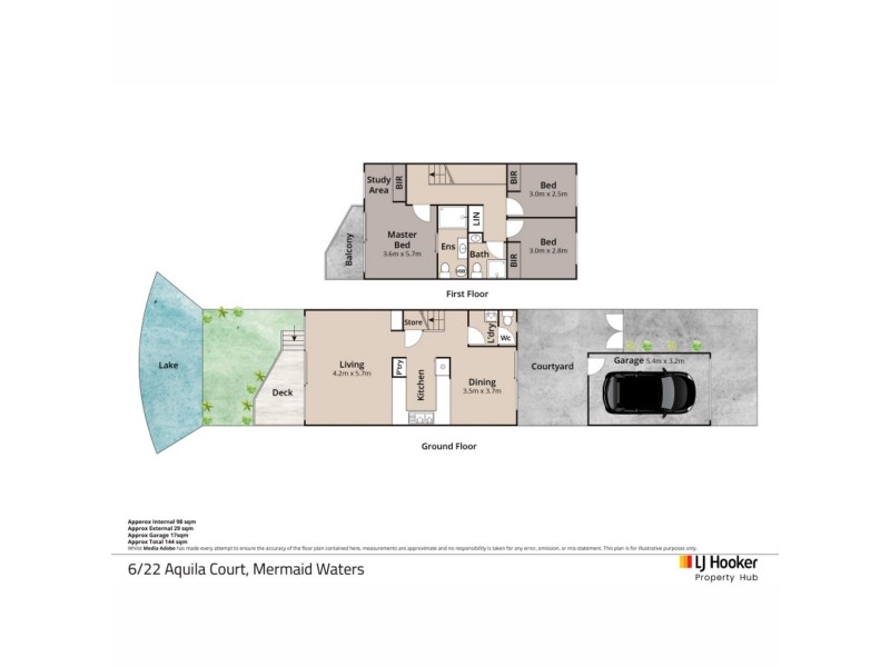 6/22 Aquila Court, Mermaid Waters QLD 4218 Floorplan