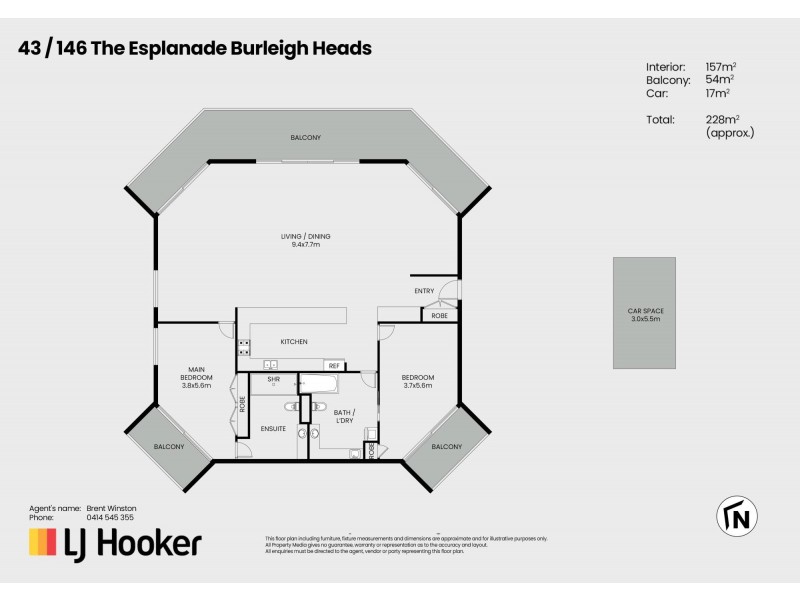 43/146-156 The Esplanade, Burleigh Heads QLD 4220 Floorplan