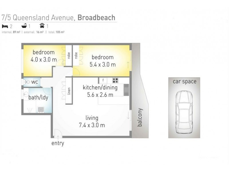 7/5 Queensland Avenue, Broadbeach QLD 4218