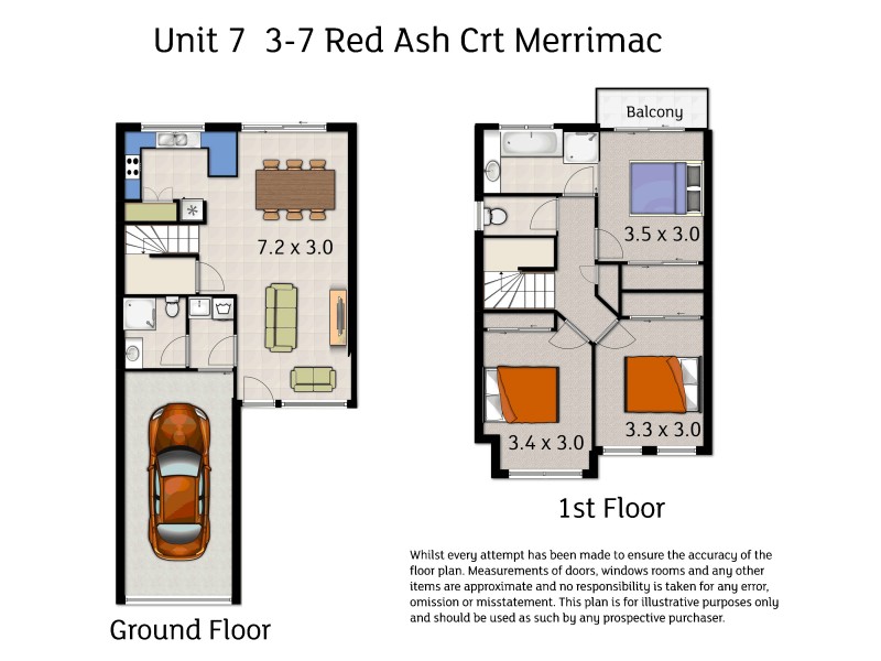 7/3-7 Red Ash Court, Merrimac QLD 4226 Floorplan