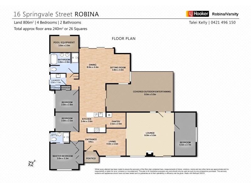 16 Springvale Street, Robina QLD 4226 Floorplan