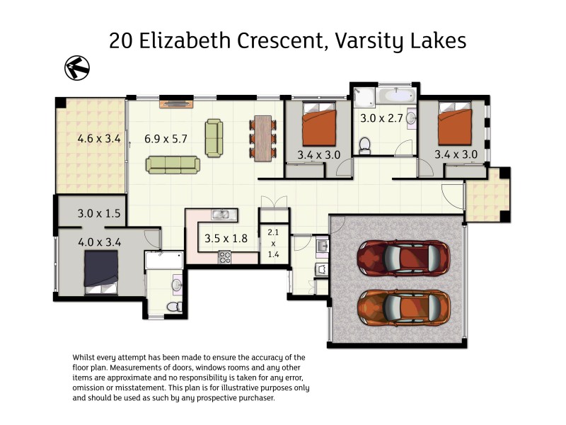 20 Elizabeth Crescent, Varsity Lakes QLD 4227 Floorplan