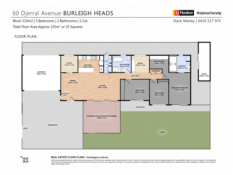 60 Djerral Avenue, Burleigh Heads QLD 4220 Floorplan
