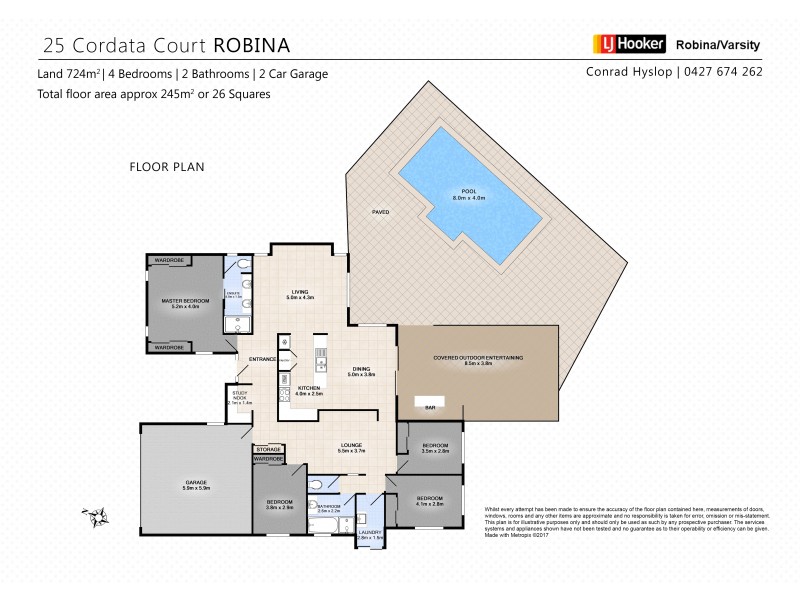 25 Cordata Court, Robina QLD 4226 Floorplan