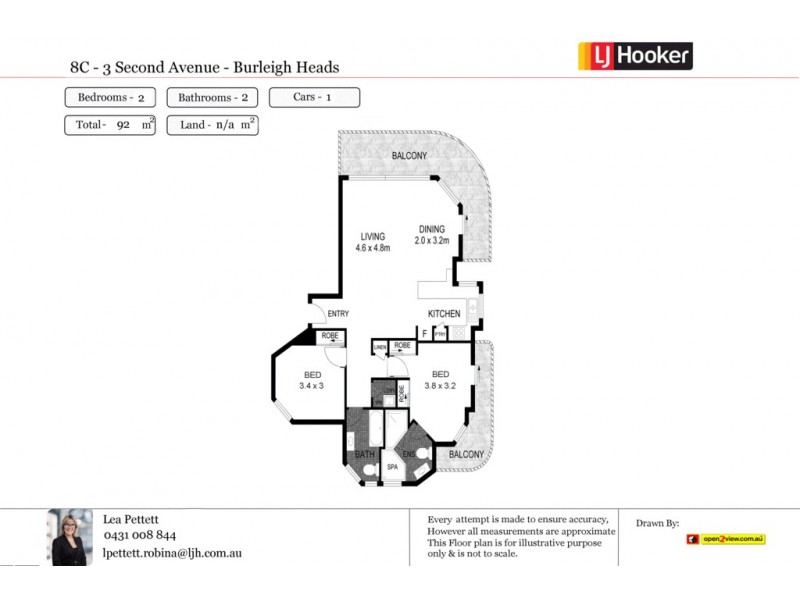 8C/3 Second Avenue, Burleigh Heads QLD 4220 Floorplan