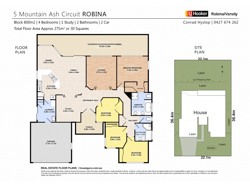 5 Mountain Ash Circuit, Robina QLD 4226 Floorplan