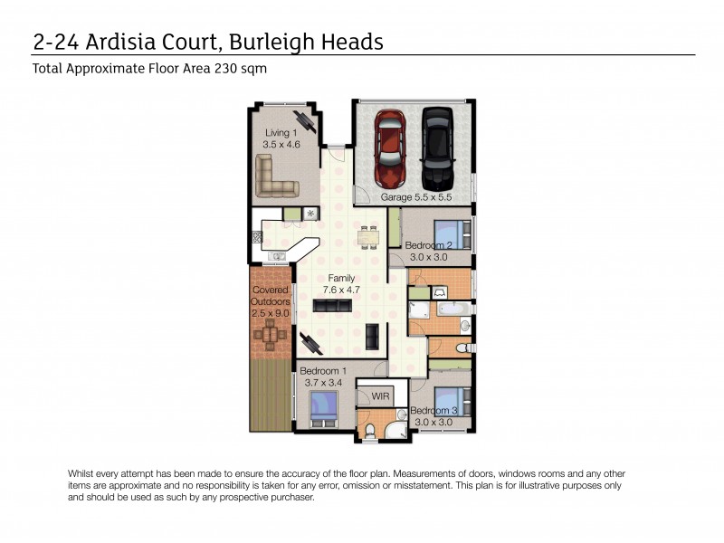 2/24 Ardisia Court, Burleigh Heads QLD 4220 Floorplan
