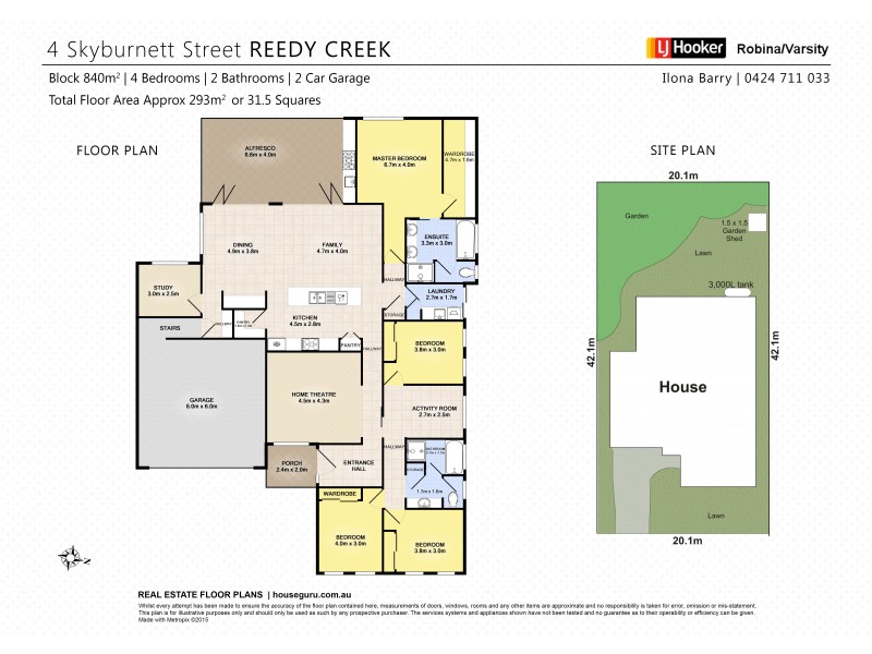 4 Skyburnett Street, Reedy Creek QLD 4227 Floorplan