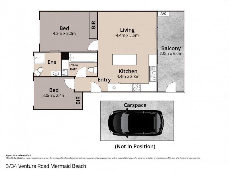 3/34 Ventura Road, Mermaid Beach QLD 4218