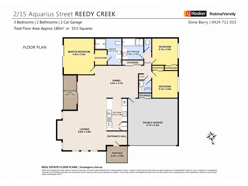 2/15 Aquarius Street, Reedy Creek QLD 4227 Floorplan