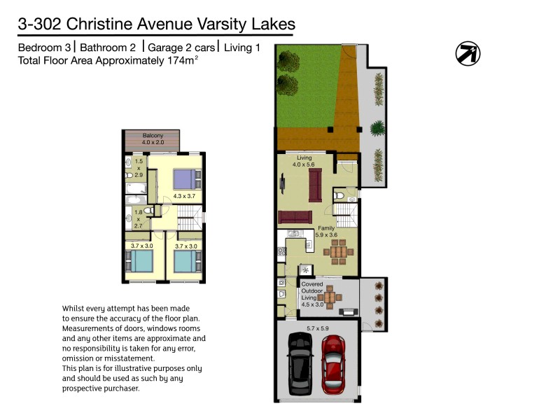 3/302 Christine Avenue, Varsity Lakes QLD 4227 Floorplan