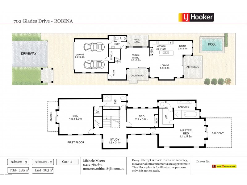702 Glades Drive, Robina QLD 4226 Floorplan