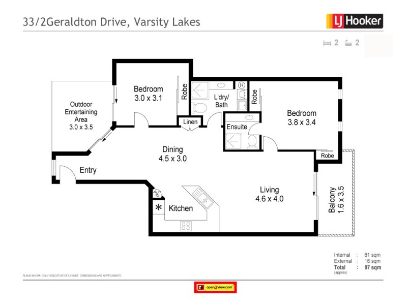 33/2-10 Geraldton Drive, Varsity Lakes QLD 4227 Floorplan