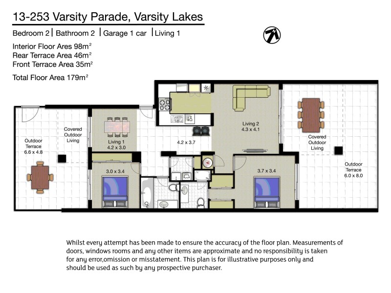 13/253 Varsity Parade, Varsity Lakes QLD 4227 Floorplan