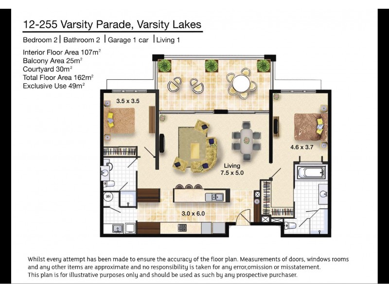 12/255 Varsity Parade, Varsity Lakes QLD 4227 Floorplan