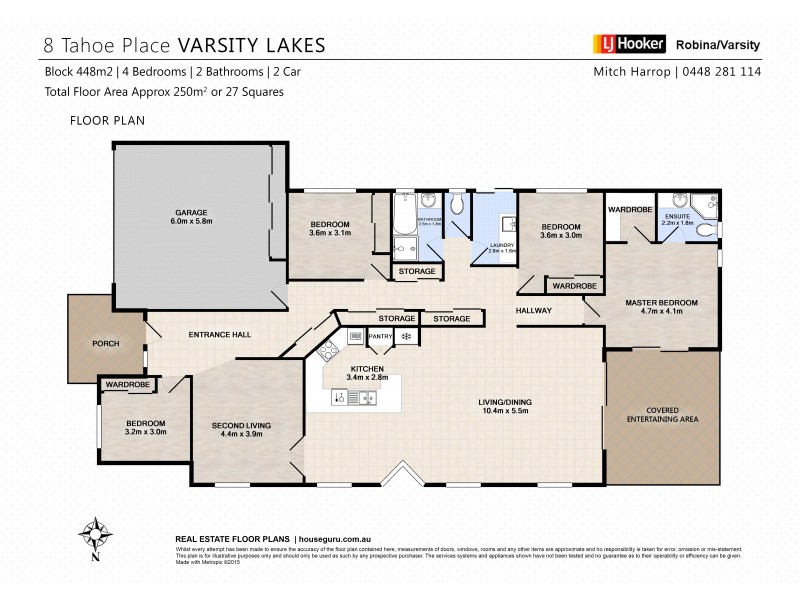8 Tahoe Place, Varsity Lakes QLD 4227 Floorplan