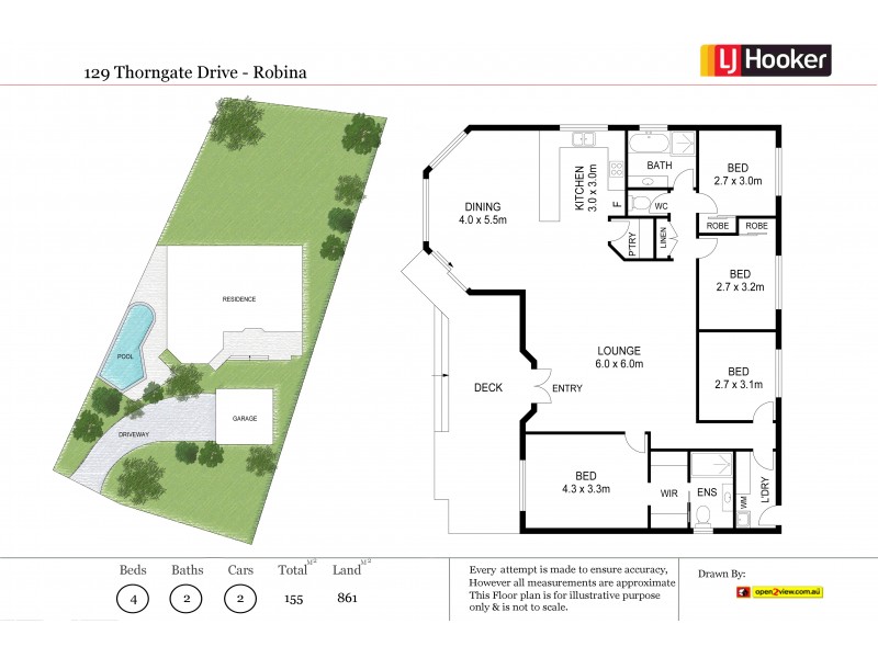 129 Thorngate Drive, Robina QLD 4226 Floorplan