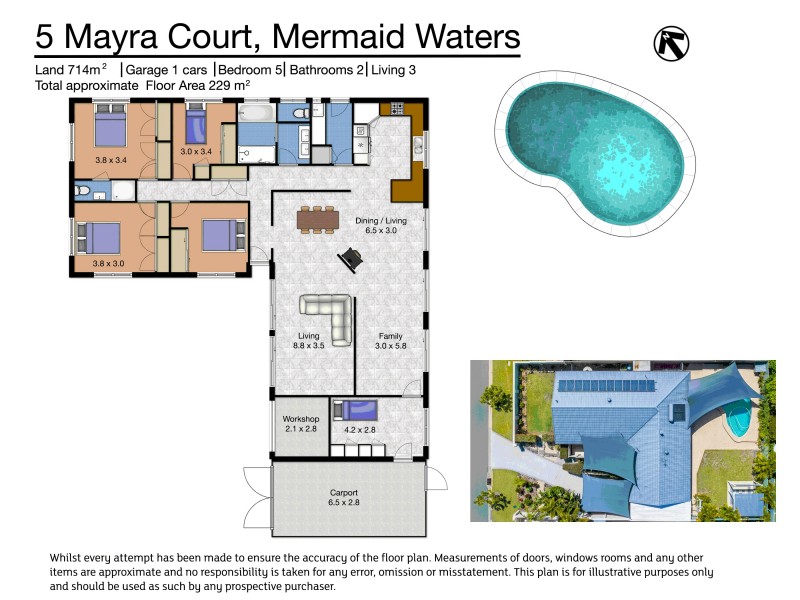 5 Mayra Court, Mermaid Waters QLD 4218 Floorplan