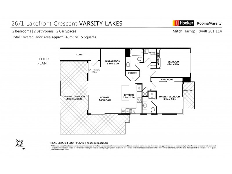 26/1 Lakefront Crescent, Varsity Lakes QLD 4227 Floorplan