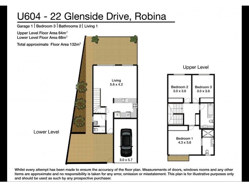 604/22-34 Glenside Drive, Robina QLD 4226 Floorplan