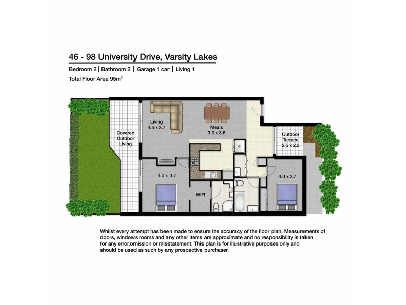 46/98 University Drive, Varsity Lakes QLD 4227 Floorplan