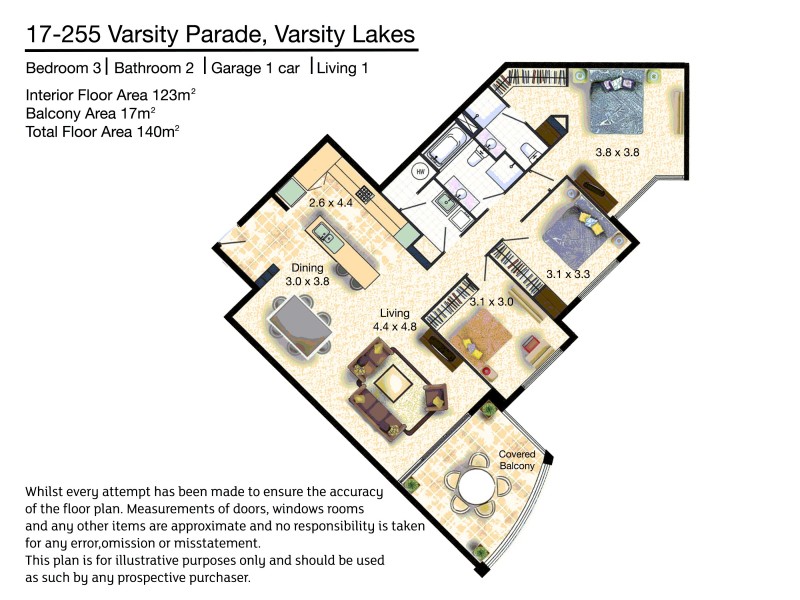 17/255 Varsity Parade, Varsity Lakes QLD 4227 Floorplan