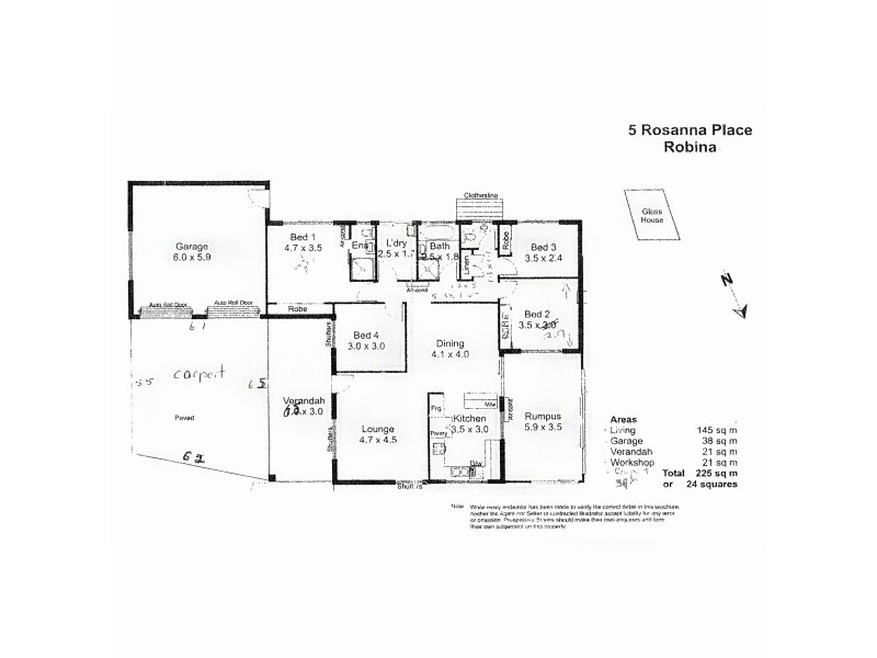 5 Rosanna Place, Robina QLD 4226 Floorplan