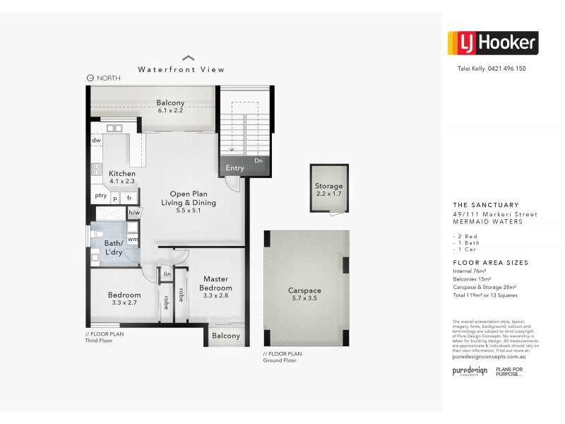 49/111-123 Markeri Street, Mermaid Waters QLD 4218 Floorplan