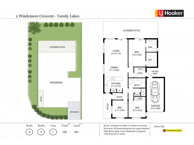 2 Windemere Crescent, Varsity Lakes QLD 4227 Floorplan