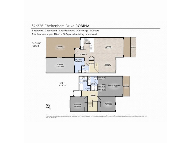 34/226 Cheltenham Drive, Robina QLD 4226 Floorplan