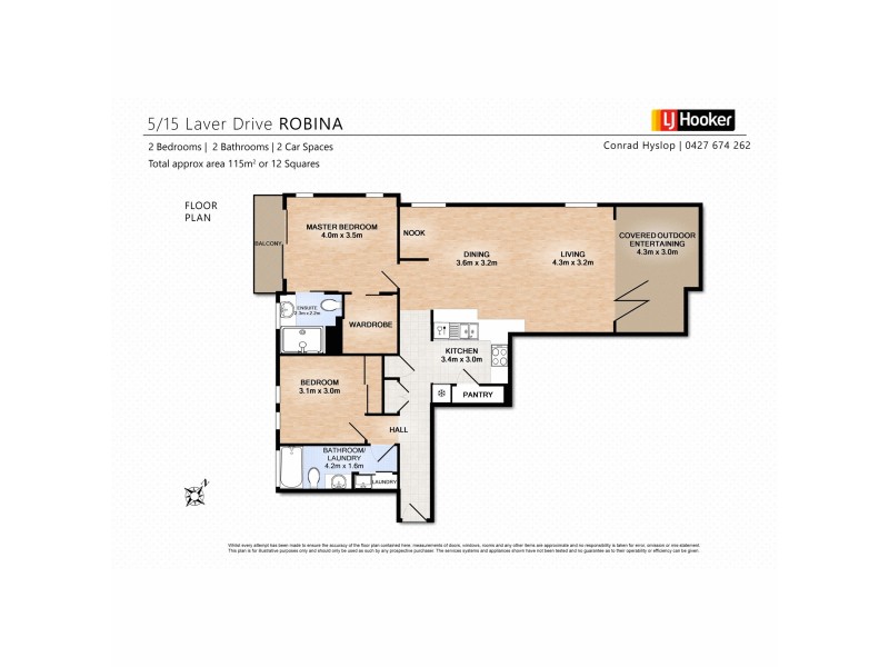5/15 Laver Drive, Robina QLD 4226 Floorplan