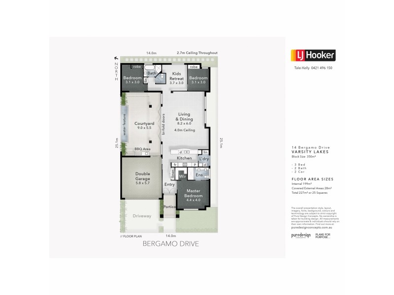 14 Bergamo Drive, Varsity Lakes QLD 4227 Floorplan