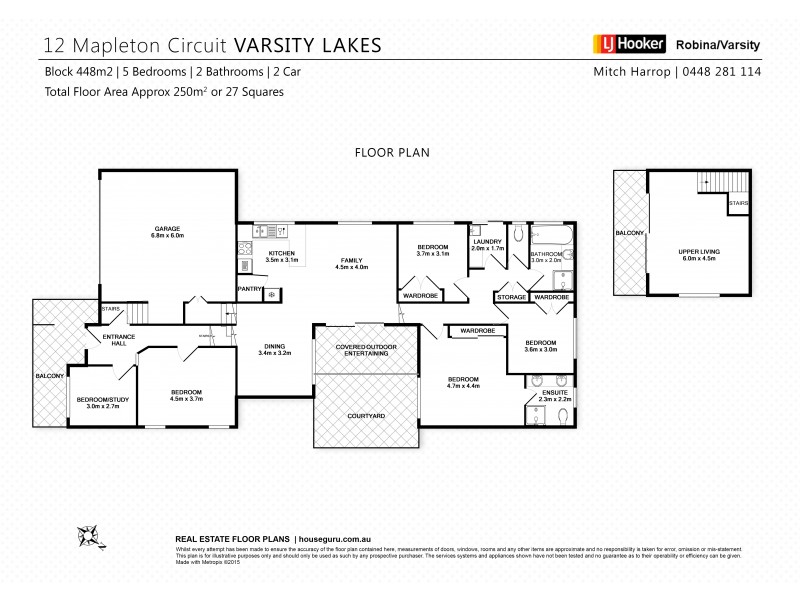12 Mapleton Circuit, Varsity Lakes QLD 4227 Floorplan
