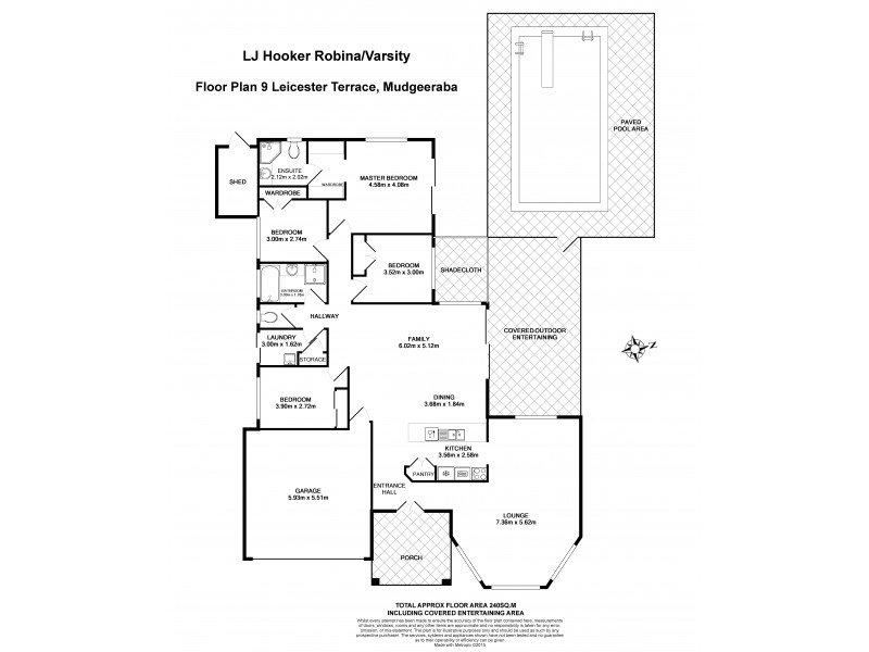 9 Leicester Terrace, Mudgeeraba QLD 4213 Floorplan