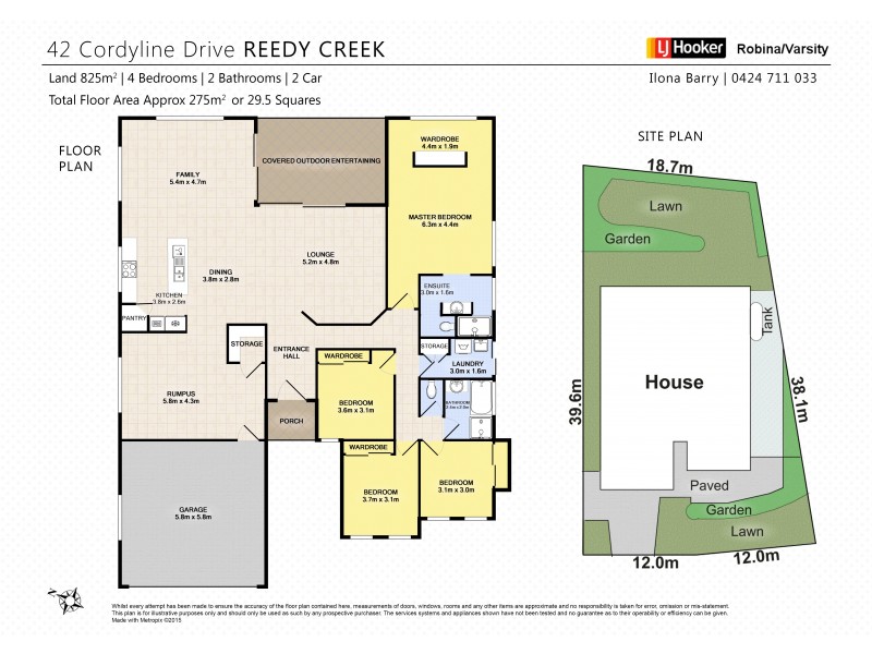 42 Cordyline Drive, Reedy Creek QLD 4227 Floorplan