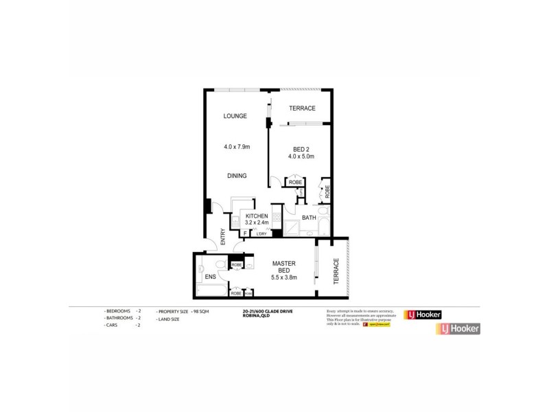 20-21/600 Glades Drive, Robina QLD 4226 Floorplan