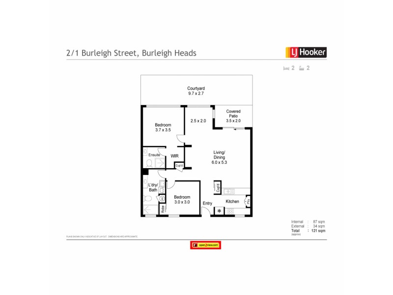 2/1 Burleigh Street, Burleigh Heads QLD 4220 Floorplan