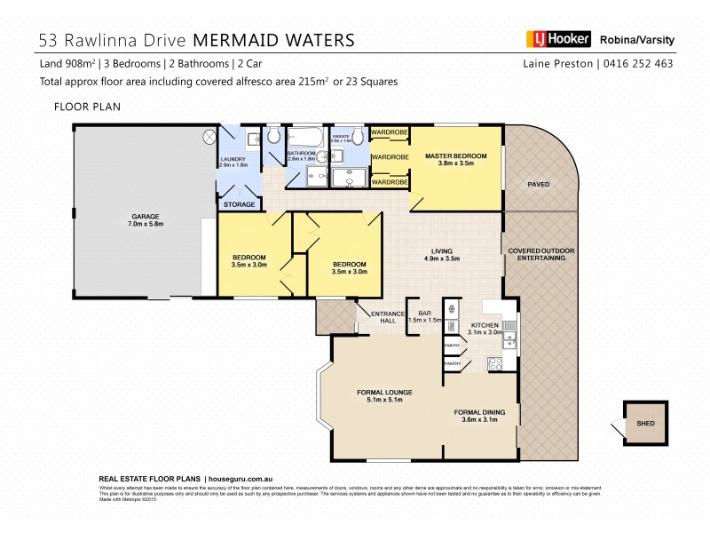 53 Rawlinna Drive, Mermaid Waters QLD 4218 Floorplan