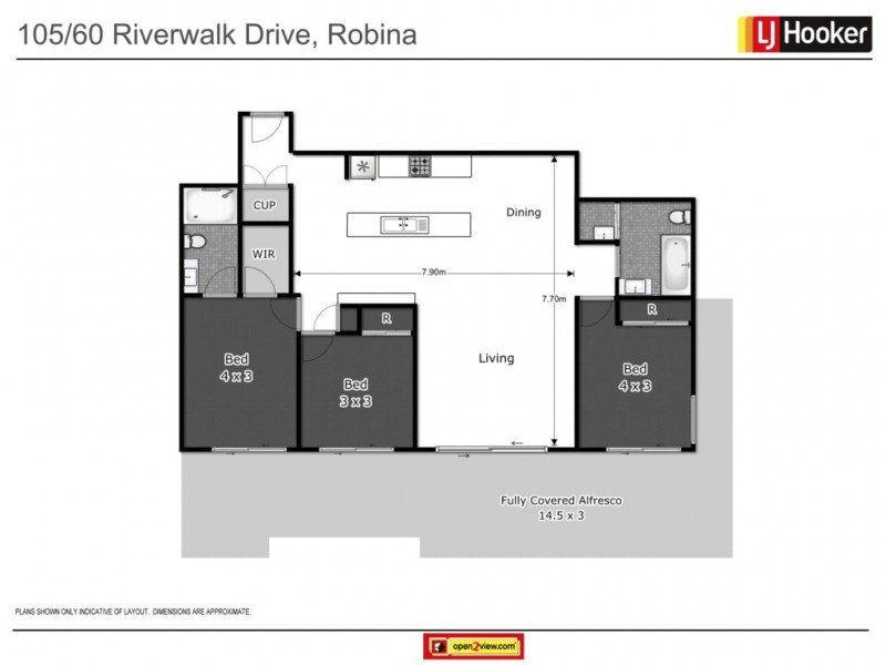 105/60 Riverwalk Avenue, Robina QLD 4226 Floorplan