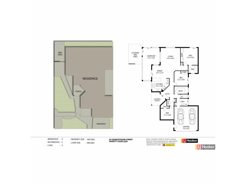 20 Georgetown Street, Varsity Lakes QLD 4227 Floorplan